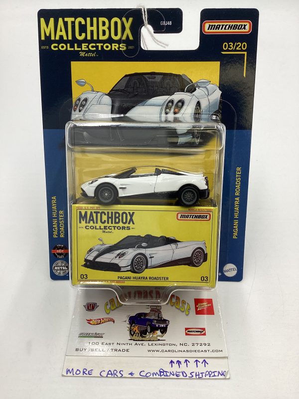 Matchbox Collectors #3 Pagani Huayra Roadsters White 171B Fashion