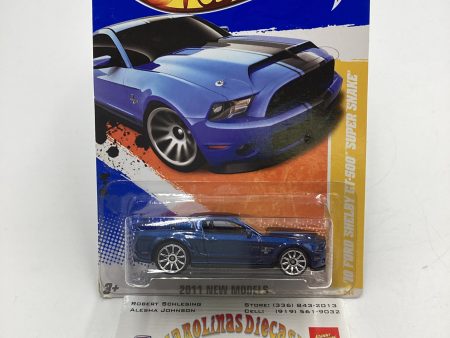 2011 Hot Wheels #3 10 Ford Shelby GT-500 Super Snake Blue 25H Online Sale