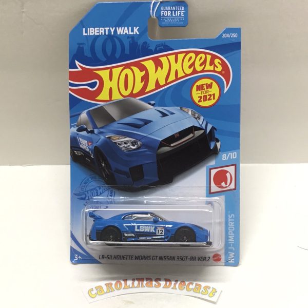 2021 hot wheels #204 LB Silhouette Works GT Nissan 35GT-RR Ver 2 Liberty walk 83E on Sale