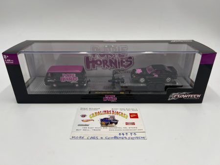 M2 Machines Auto Haulers Purple Hornies 1965 Ford Econoline Delivery Van & 1988 Ford Mustang GT R56 For Sale