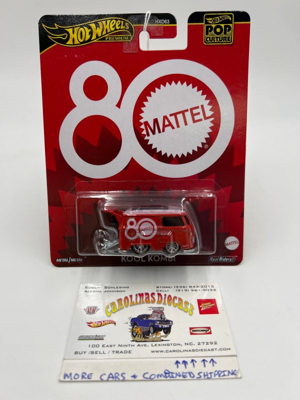 2025 Hot Wheels Pop Culture 80th Anniversary Mattel Kool Kombi Red 243D For Discount