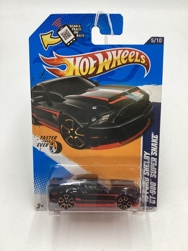 2012 Hot Wheels Faster Than Ever #95 10 Ford Shelby GT-500 Super Snake Black Online Sale