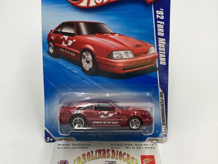 2010 Hot Wheels 92 Ford Mustang Red #105 20A Discount