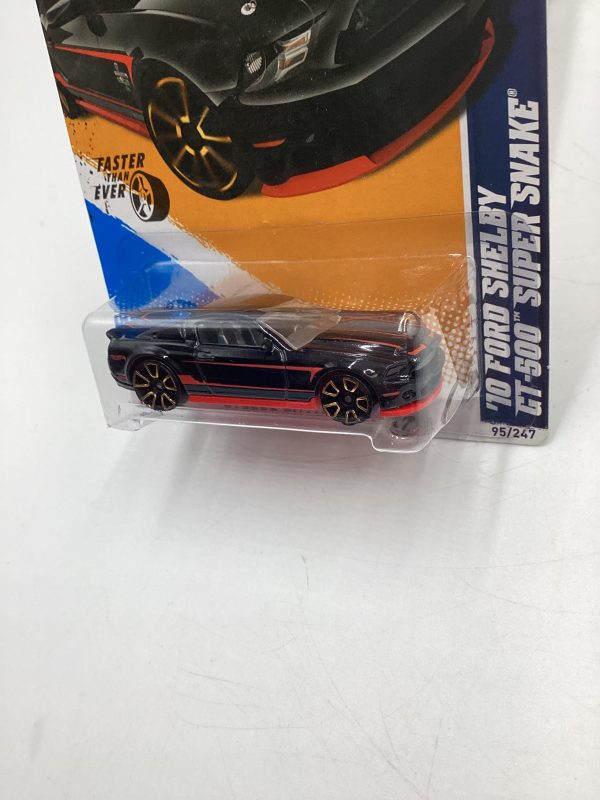 2012 Hot Wheels Faster Than Ever #95 10 Ford Shelby GT-500 Super Snake Black Online Sale