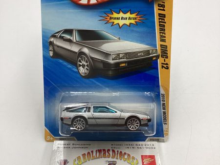 2010 Hot Wheels New Models #15 81 DeLorean DMC-12 Silver Online Sale