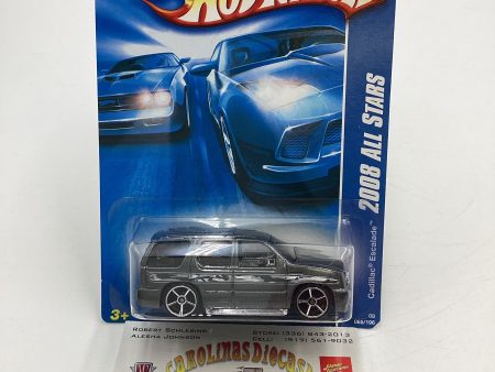 2008 Hot Wheels All Stars #65 Cadillac Escalade Gray (Chrome Logo Base) 57D Cheap