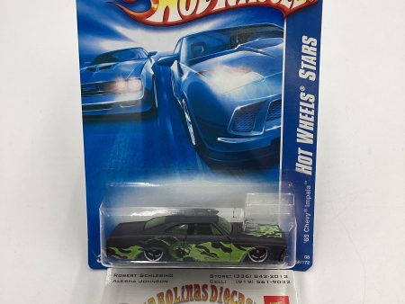 2008 Hot Wheels All Stars #58 65 Chevy Impala Matte Black 18F Hot on Sale