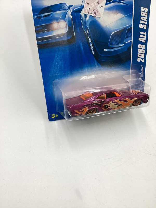 2008 Hot Wheels All Stars #58 65 Chevy Impala Purple Bad J Hook 18F For Cheap