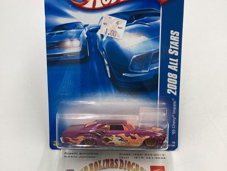 2008 Hot Wheels All Stars #58 65 Chevy Impala Purple Bad J Hook 18F For Cheap