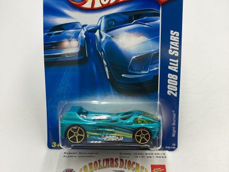 2008 Hot Wheels All Stars #46 Night Burner Blue EE8 Online