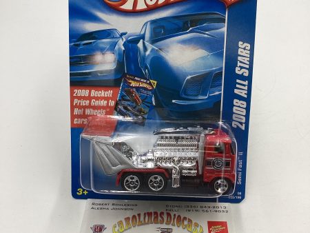 2008 Hot Wheels All Stars #55 Semi Fast II Red Large Wheel Variation EE2 Supply