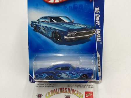 2008 Hot Wheels All Stars #58 65 Chevy Impala Blue 18F Supply