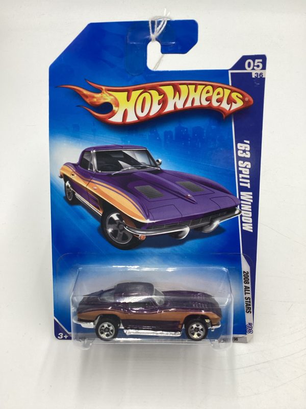 2008 Hot Wheels All Stars #45 63 Split Window Purple 16B For Sale