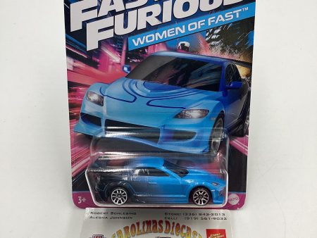 2024 Hot Wheels Fast and Furious Women of Fast #2 Mazda RX-8 Blue 70A Discount