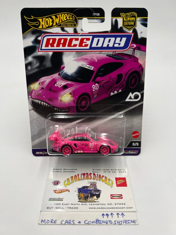 2024 HW Gold Label Premium Race Day #0 5 CHASE Roxy Porsche 911 GT3 R 992 Pink W Protector Sale