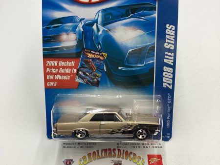 2008 Hot Wheels All Stars #70 1965 Pontiac GTO Gold Alt Art Card Kmart Exclusive 239B on Sale