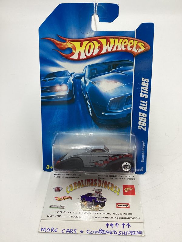 2008 Hot Wheels All Stars #51 Swoop Coupe Gray Z3 For Discount