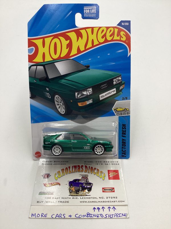 2025 Hot Wheels  A Case Super Treasure Hunt #16 87 Audi Quattro Green with protector Online Sale