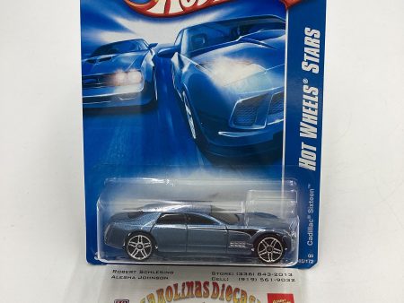 2008 Hot Wheels Stars #85 Cadillac Sixteen Blue International Card For Cheap