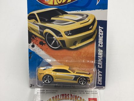 2011 Hot Wheels Nightburner #113 Chevy Camaro Concept Yellow Kmart Exclusive 237C For Sale