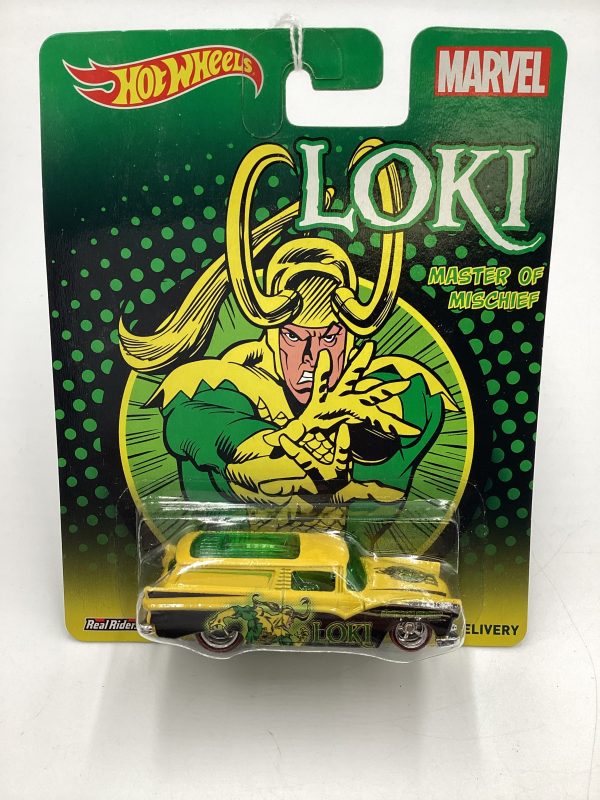 Hot wheels Pop Culture Marvel Loki 8 Crate Delivery Yellow 272A Online