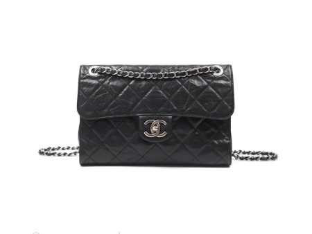 Chanel Quilted Single Flap Bag Soft Caviar Black Ruthenium Hardware Online now