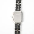 Chanel Première Iconic Chain Watch Black Leather Silver Tone Size ML Discount