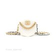 Chanel 19 Round Clutch With Chain White Glazed Calfskin Mixed Hardware Discount