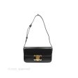 Celine Triomphe Shoulder Bag Black Calfskin on Sale