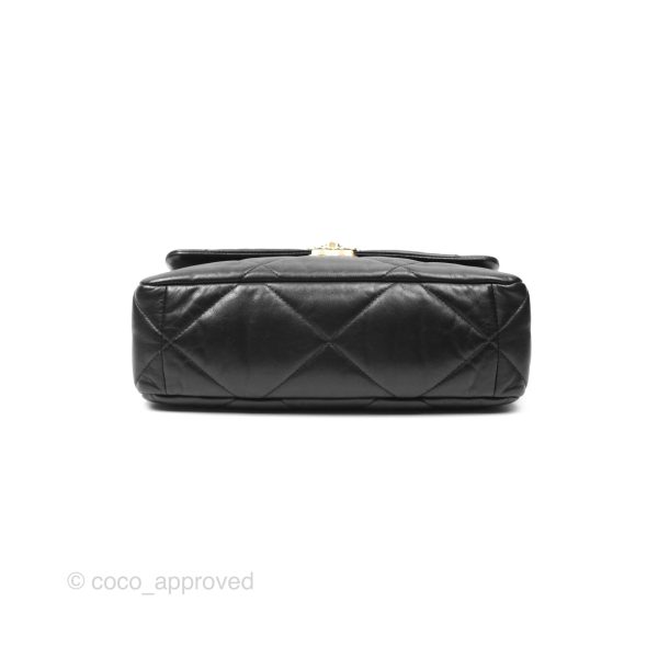 Chanel 19 Medium Black Goatskin Mixed Hardware For Cheap