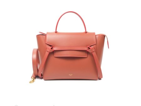 Celine Micro Belt Bag Terracotta Smooth Leather Gold Hardware Online Hot Sale