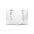 Chanel GST White Caviar Silver Hardware Discount