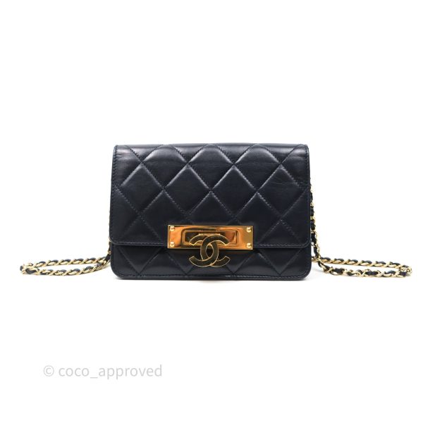 Chanel Golden Class Wallet on Chain WOC Navy Lambskin Gold Hardware For Discount