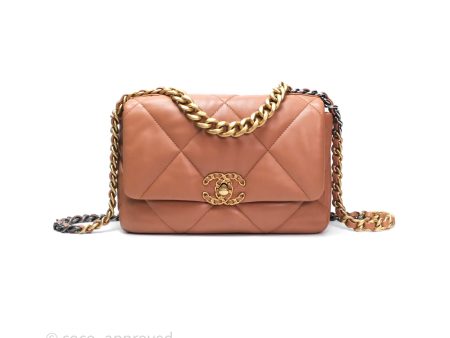 Chanel 19 Small Caramel Mixed Hardware Cheap