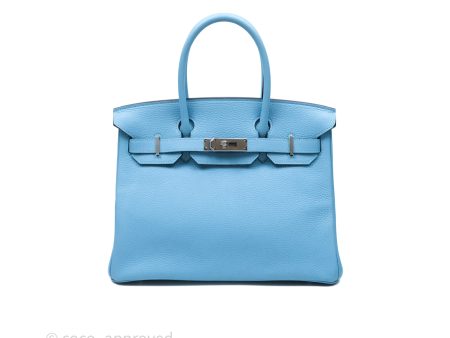 - DM Email To Purchase - Hermès Birkin 30 Bleu De Nord Togo Palladium Hardware Supply