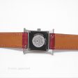 Hermès Heure H Watch Diamond Red Alligator Palladium Hardware Discount