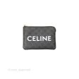 Celine Coin & Card Pouch Black Triomphe Canvas For Cheap