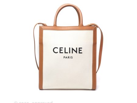 Celine Small Vertical Cabas Tote With Celine Print Natural  Tan Online Hot Sale