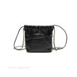 Chanel 22 Mini Bag Black Crumpled Calfskin Aged Gold Hardware Hot on Sale