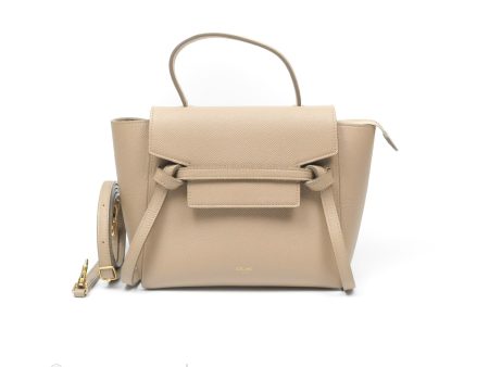 Celine Nano Belt Bag Light Taupe Grained Calfskin Gold Hardware Online now