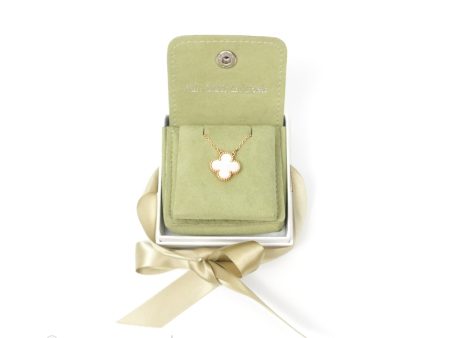 Van Cleef & Arpels Vintage Alhambra Pendant White Mother-of-pearl Yellow Gold Online Hot Sale