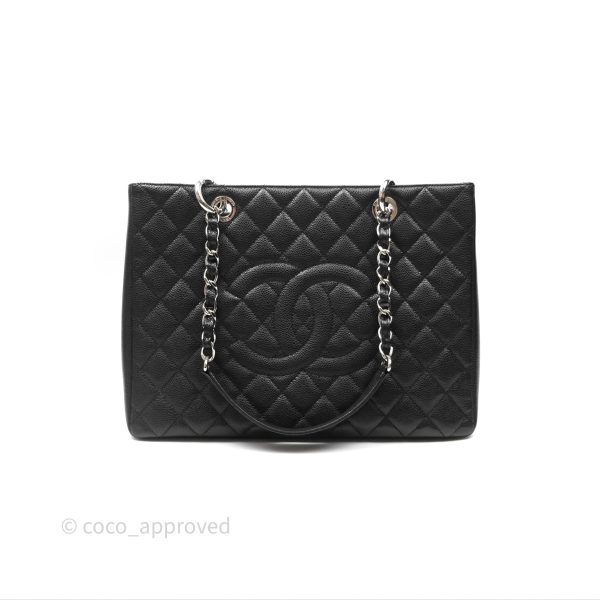 Chanel GST Black Caviar Silver Hardware Fashion