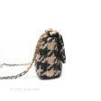 Chanel 19 Small Tweed Houndstooth Black Beige Mixed Hardware For Discount