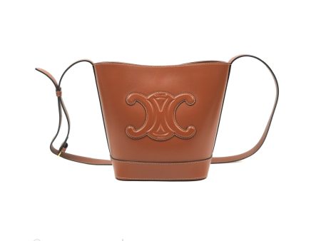 Celine Small Bucket Cuir Triomphe in Calfskin Tan Hot on Sale