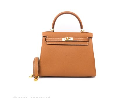 - DM Email To Purchase - Hermès Kelly Retourne 25 Gold Togo Gold Hardware Online Sale