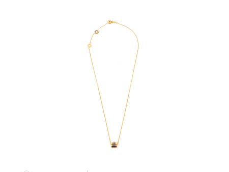 Bvlgari Zero1 Mini Necklace Black Ceramic 18K Pink Gold on Sale