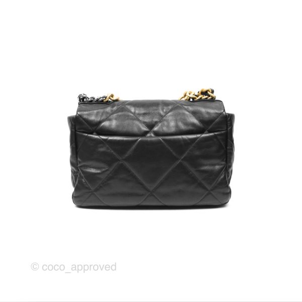 Chanel 19 Medium Black Goatskin Mixed Hardware For Cheap