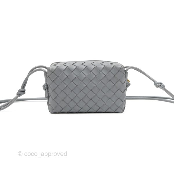 Bottega Veneta Mini Loop Camera Bag Intrecciato Lambskin Thunder Discount