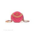 Chanel 19 Round Clutch With Chain Dark Pink Mixed Hardware Online now