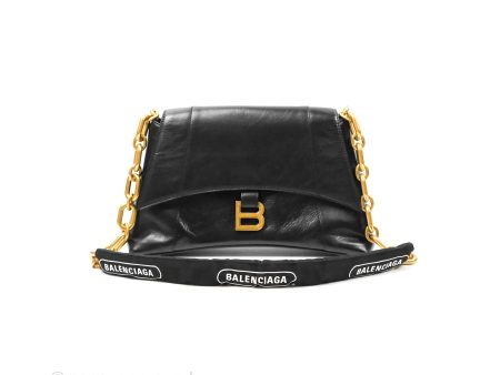 Balenciaga Small Downtown Black Shoulder Bag For Discount